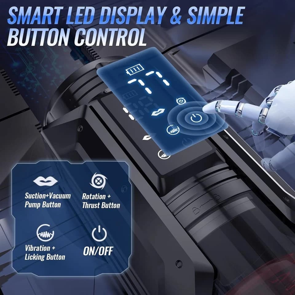 Male Masturbaters Automatic HandsFree Rotating Cup Thrusting Stroker Lubricants 4