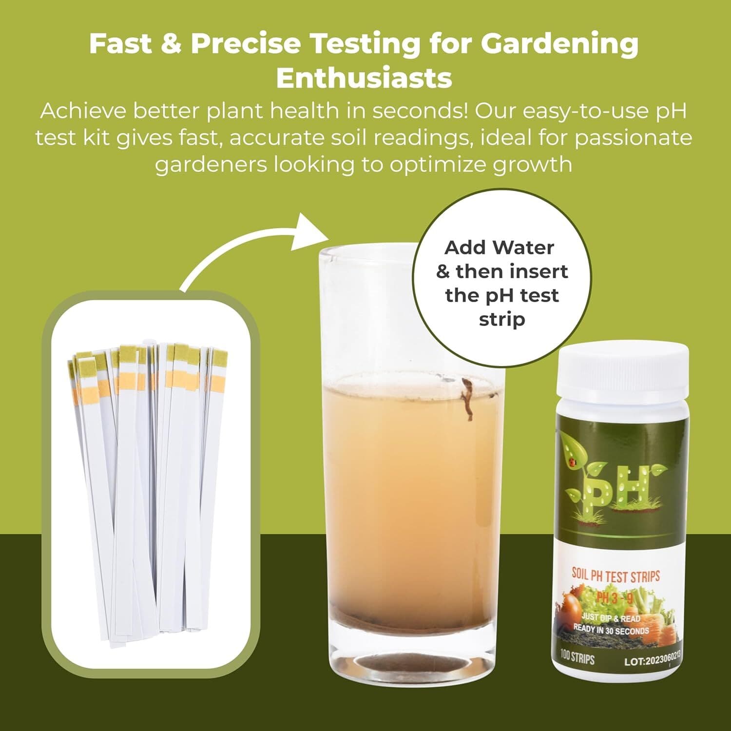 100 Strip Soil Ph Test Kit - Complete Ph Test Checker - Professional Tester for 6