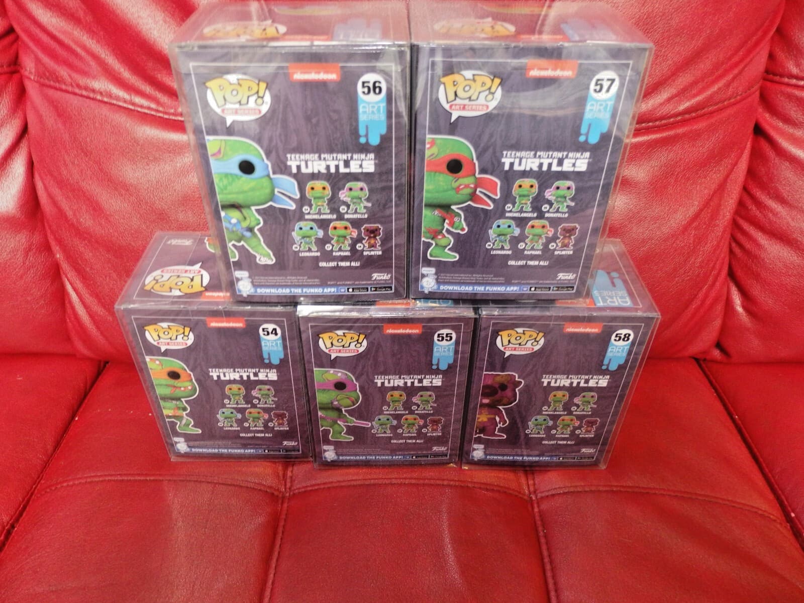 Teenage Mutant Ninja Turtles Funko Pop Art Series Complete Set of 5 TMNT 2