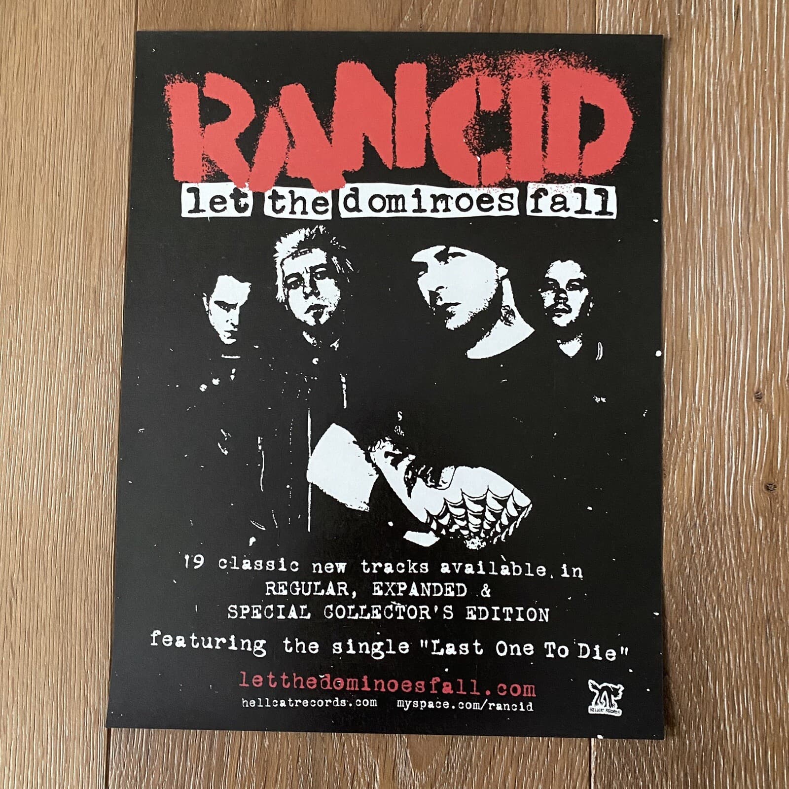 Rancid x Hellcat Records Sticker Sheet / Promo Poster (Let the Dominoes Fall) 2