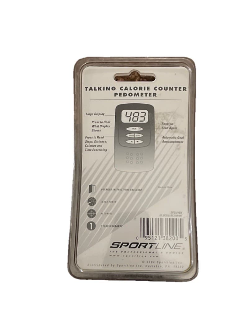 Sportline Talking Calorie Counter/Distance/Steps And Time Pedometer New Sealed 2