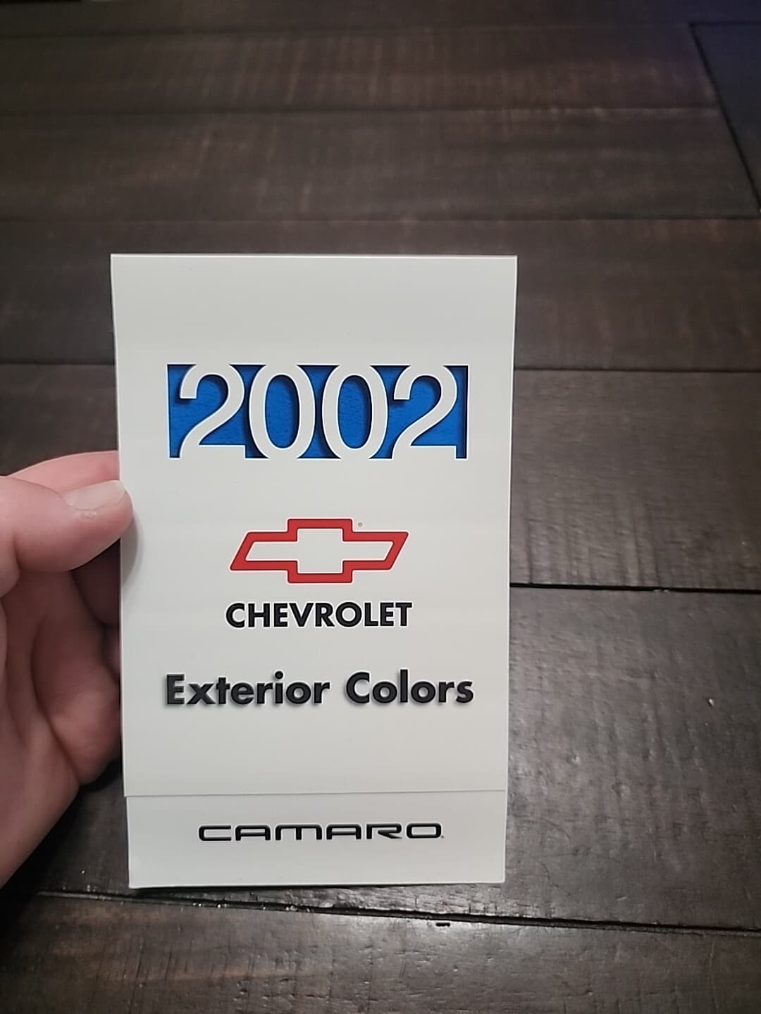 2002 Chevrolet Camaro Exterior Colors Sales Literature/Brochure, Chevy