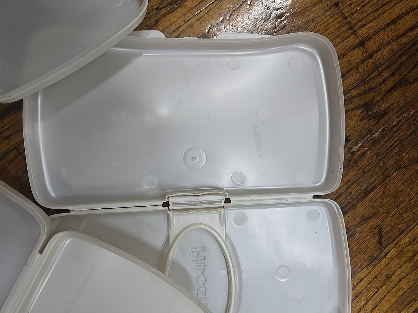 Huggies Baby Diaper Wipes Container Case Travel Size off white  EMPTY Lot Of 3  6