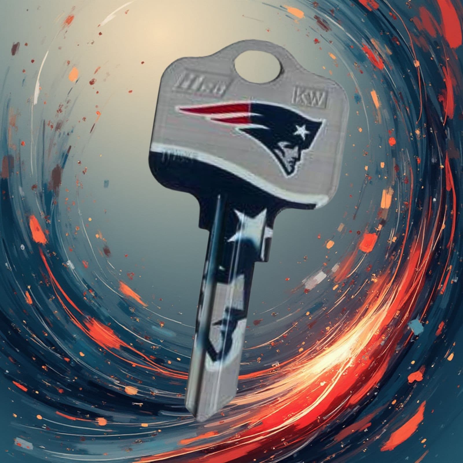 🏈 New England Patriots House Key – SC1 Blank – NFL Licensed – Fits Schlage SC1 4