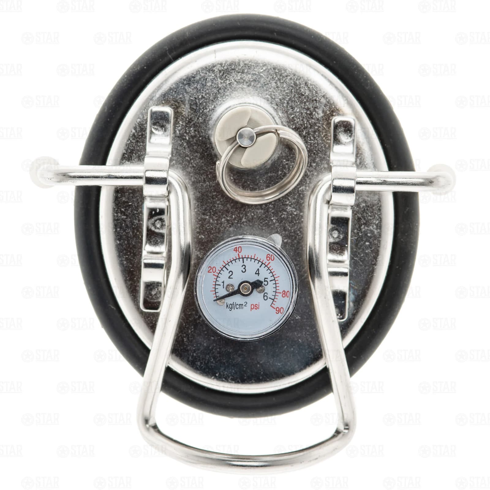 Ball Lock Corny Home Brewing Keg Replacement Lid - 0-90psi Pressure Gauge + PRV 2