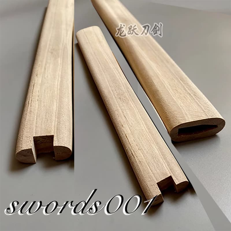 26CM Katana Bare Wood Handle Naked Tsuka for Japanese Samurai Katana Sword DIY