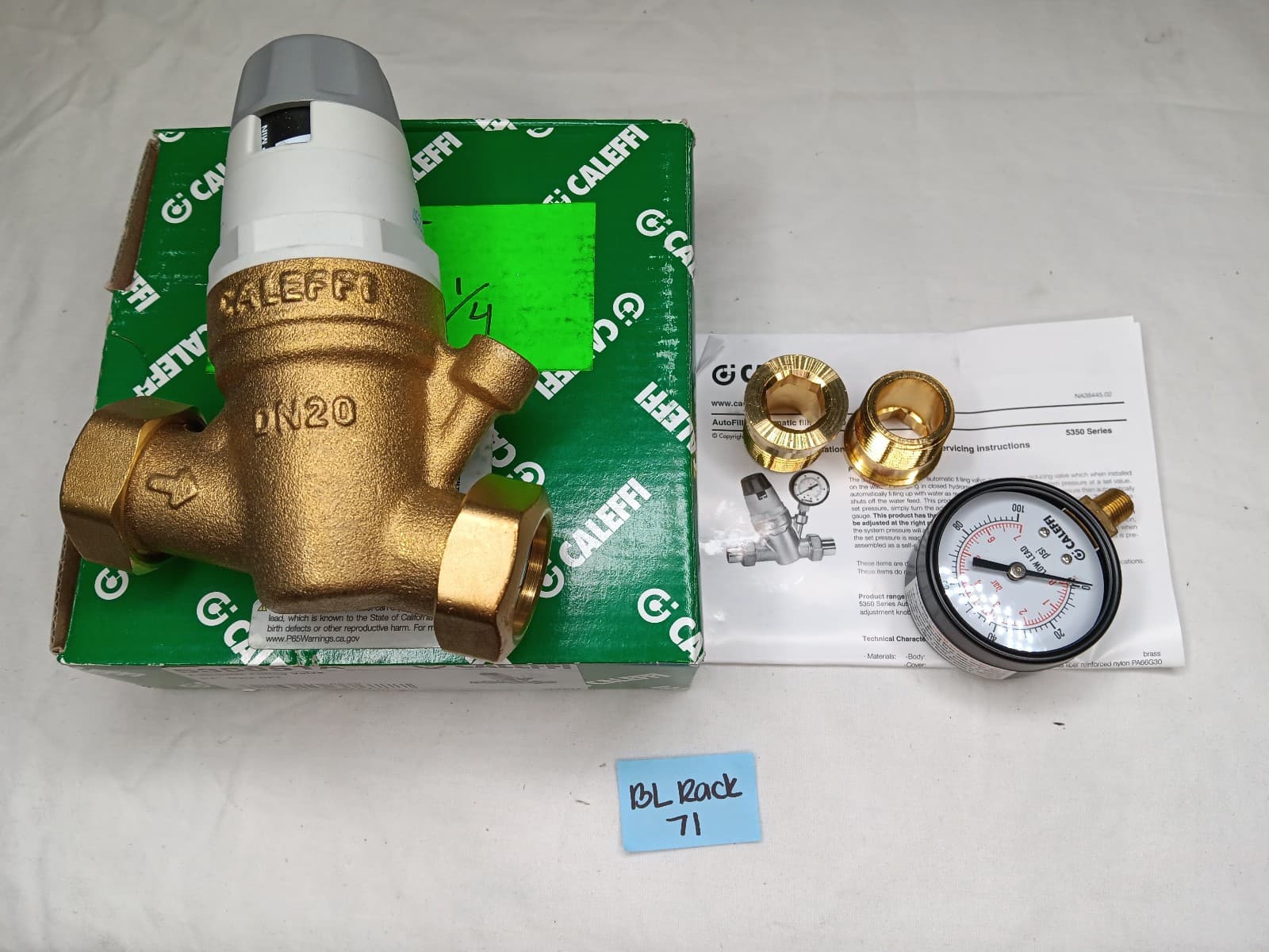 Caleffi 535051A Automatic Filling Valve 3/4" Male NPT