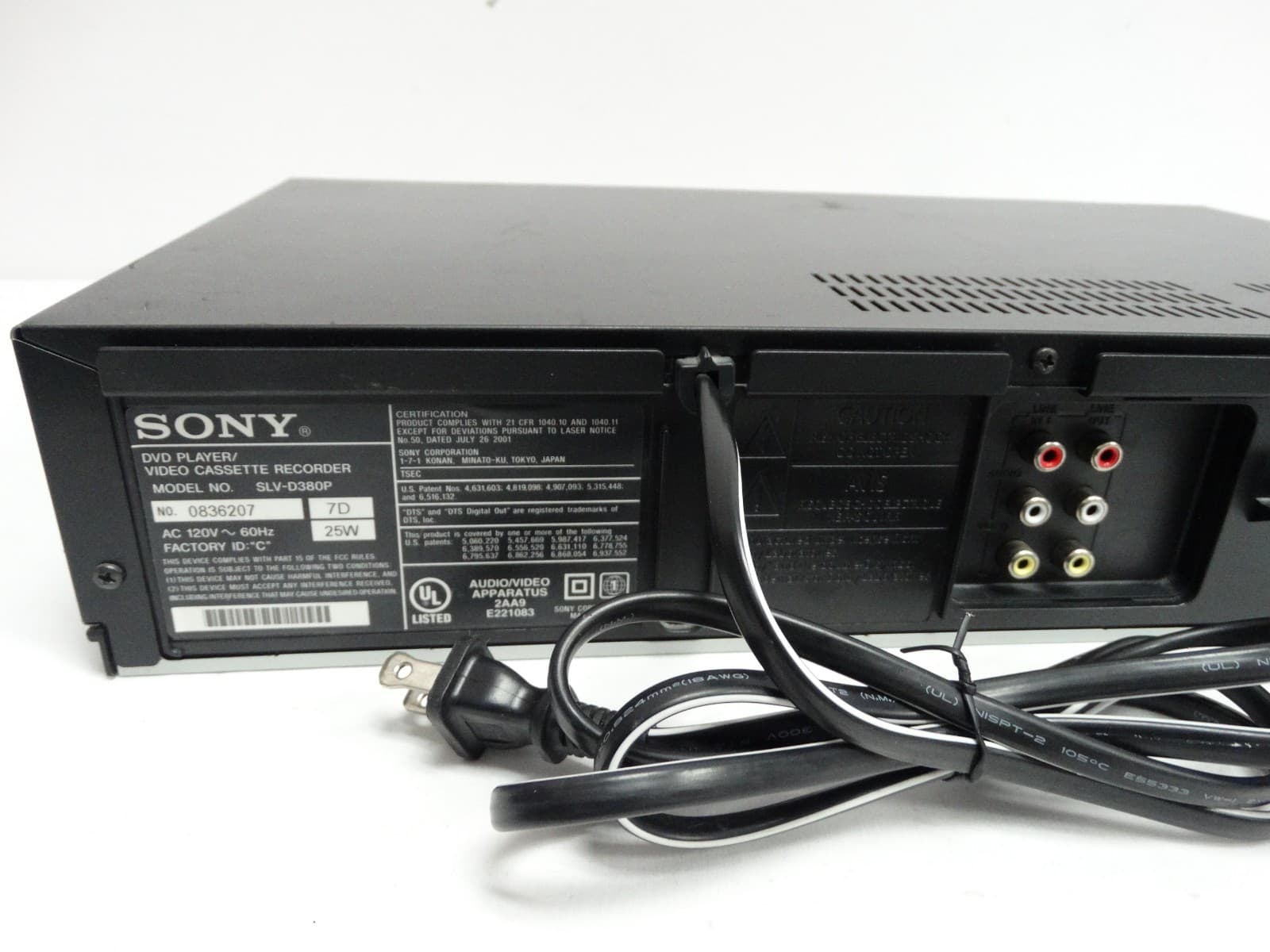 Sony SLV-D380P DVD VCR VHS Combo Player & Recorder No Remote Tested & Working 6