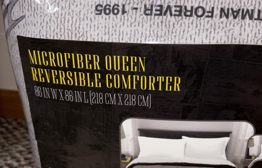 New Franco DC Batman Batmobiles Reversible Microfiber Queen Comforter 86" x 86" 4
