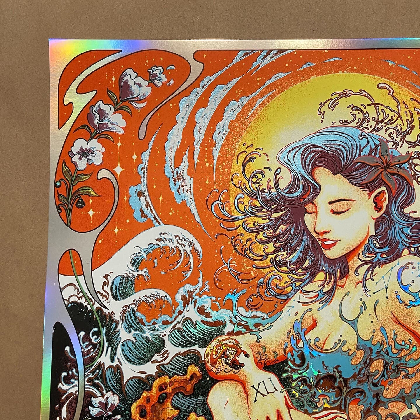 Dave Matthews Band 2021 Crash Into Me Miles Tsang Rainbow Foil Numbered Poster 2