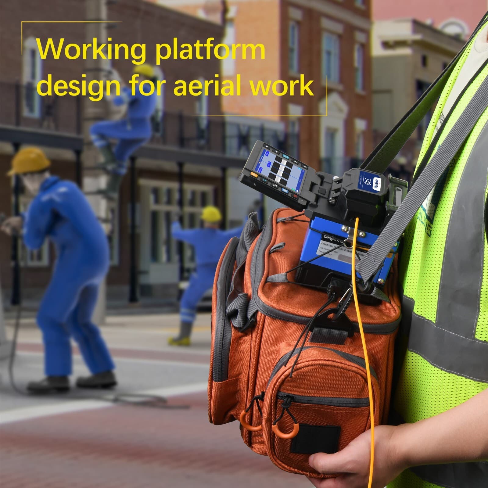 OrienTek FTTx T49 Fusion Splicer , Handheld Welding Machine with Stripper Tools 4