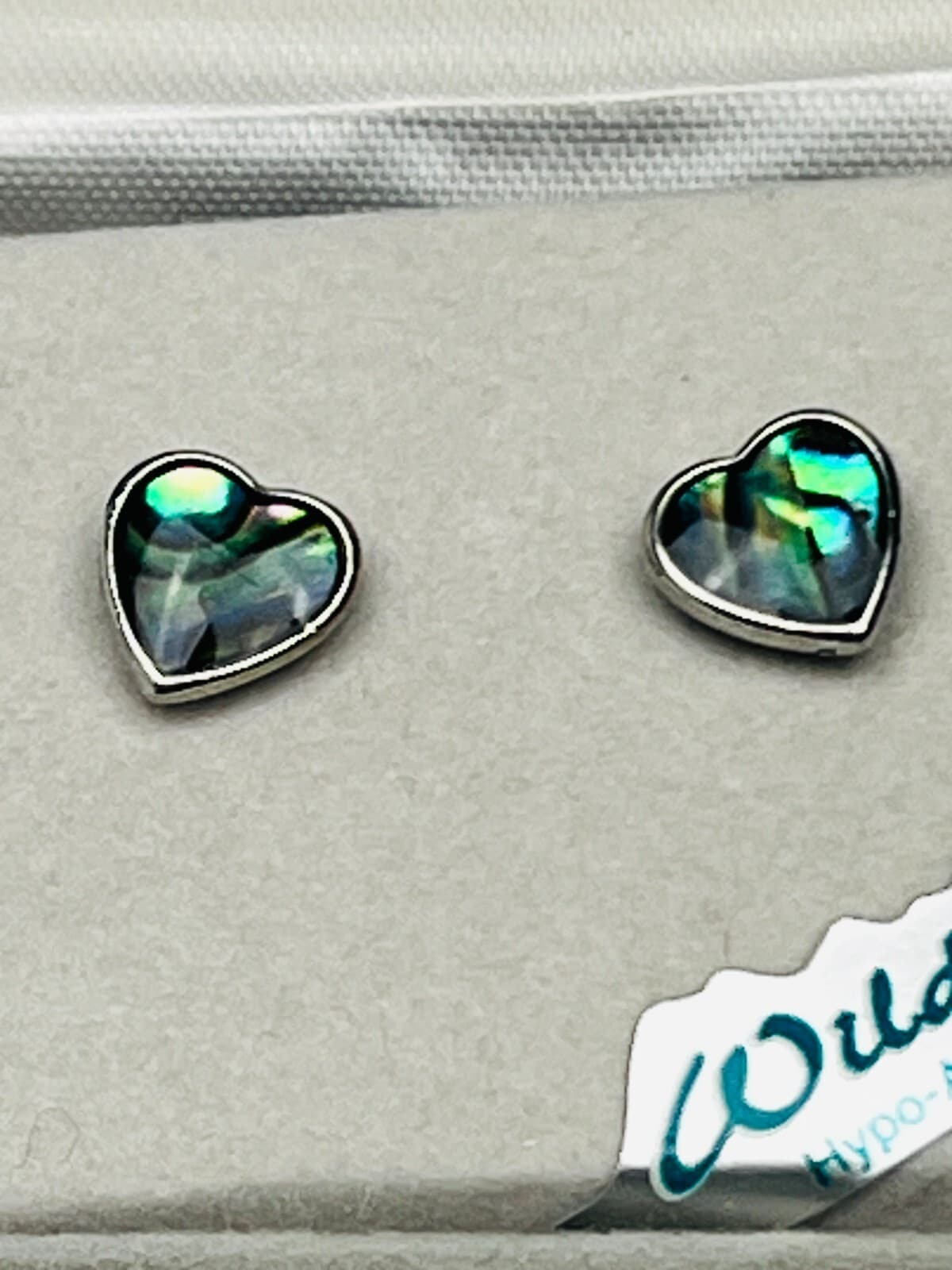 Wild Pearle Pierced Earrings heart shaped with hypo allergenic posts By Storrs 2