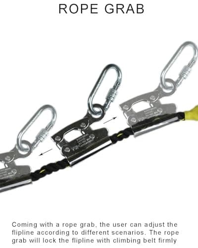 12FT Adjustable Lanyard  Tree Climbing Lanyard for Climbing Trees, Flipline 3