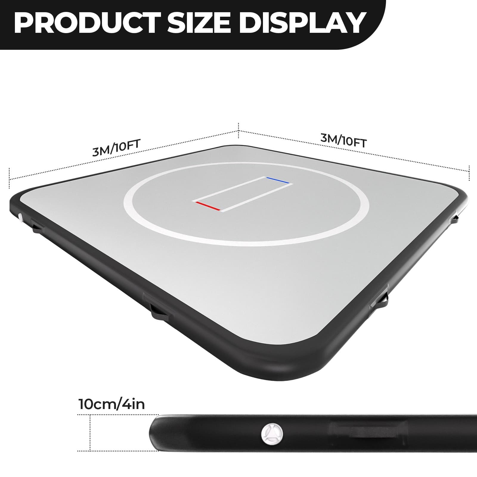 10x10FT Wrestling Mat Inflatable for Home,Martial Art Mat for Jiu Jitsu,Boxing 5