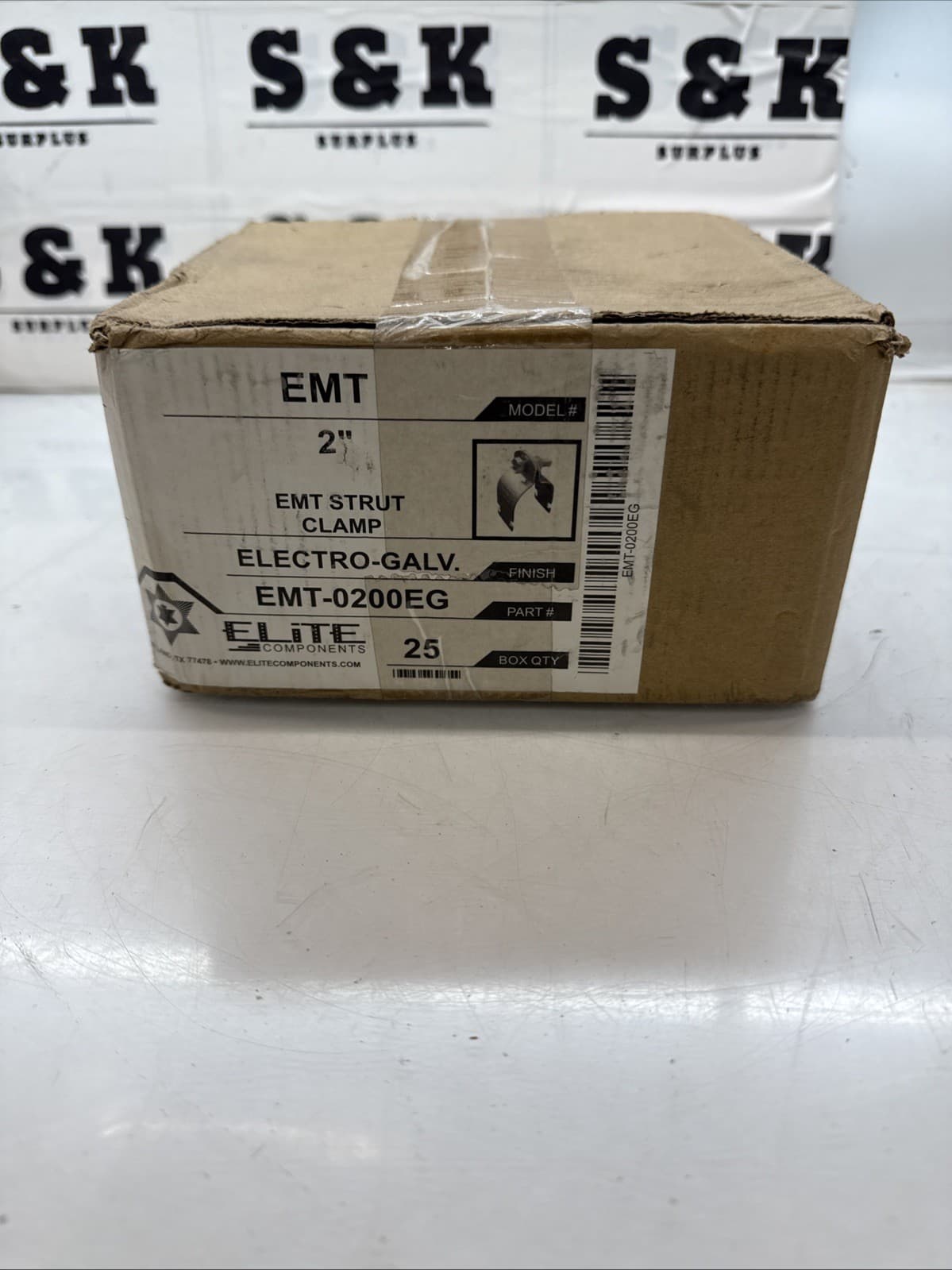 Elite Components, Inc. EMT-0200EG 2”EMT STRUT STRAPS BOX Of 25
