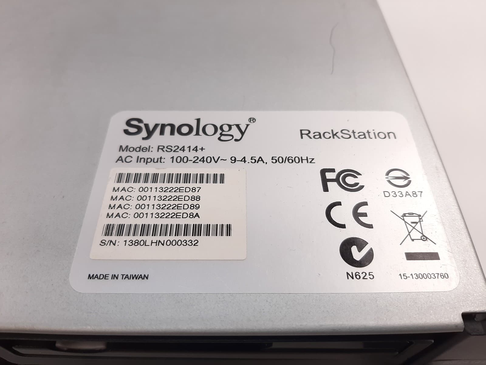 Synology RackStation RS2414+, 12x3.5" Bays, No Drives, C4*16 3