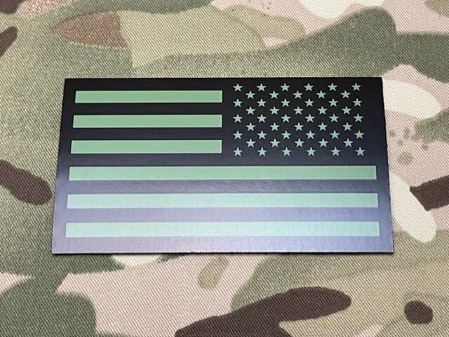 Infrared Reverse US Flag Uniform Patch IR US Army Navy USN USAF SEAL Green Hook 5