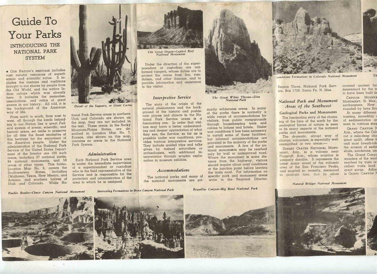 National Park Location Maps 1-8 National Park Briefs & 2 Parks & Recreation Maps 6