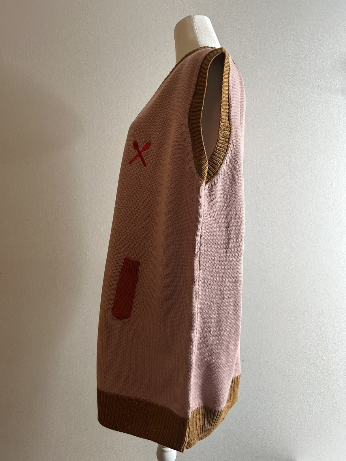 Dairy Queen Ice Cream DQ Oversized Sweater Vest Unisex One Size Fits Most 6