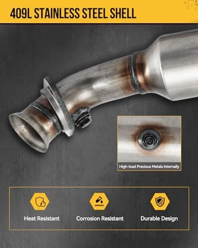  Front Catalytic Converter w/Exhaust Manifold Compatible with Civic 2012-2013 6