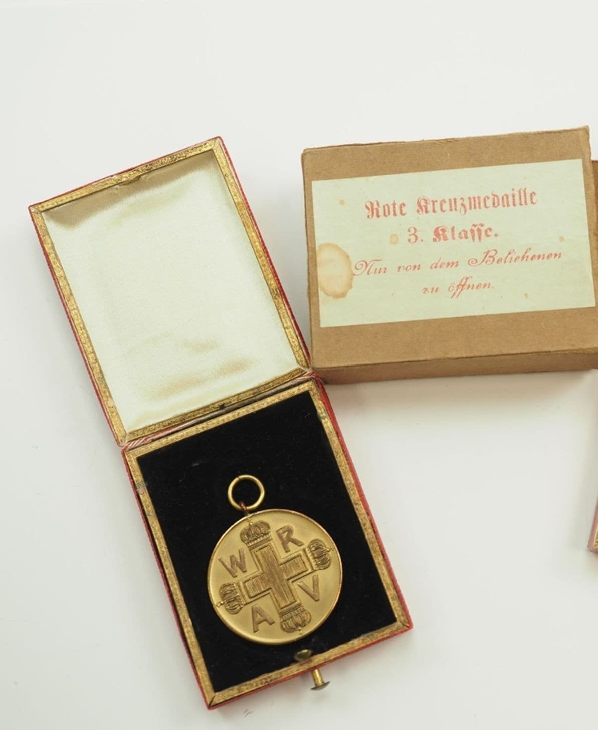 Preussen: Rot Kreuz Medaille, 3. Klasse, im Etui -+ orginal box ww1 red cross 2