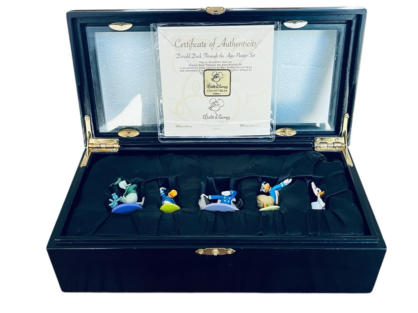 Disney Donald Duck Lot 70th Birthday Special Edition Pins Box & Pewter Box Set 6