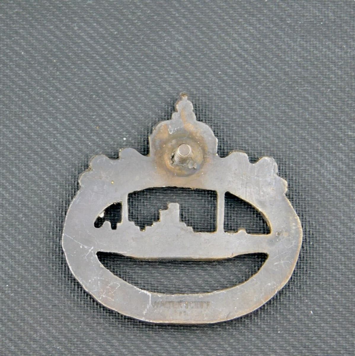 3129 WW1 U-BOOT BADGE GERMAN KAISERLICHE MARINE KRIEGSABZEICHEN 1918 IMPERIAL 3