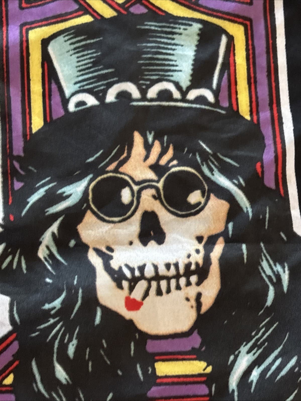 Vintage 2009 GUNS N AND ROSES AXL ROSE Banner Flag Tapestry Wall Hanging Italy 4