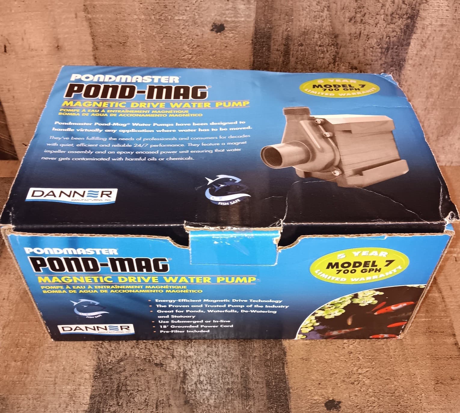 Danner Pondmaster Pond-Mag Submersible Mag Drive Water Pump 700 GPH Model 7 NOB