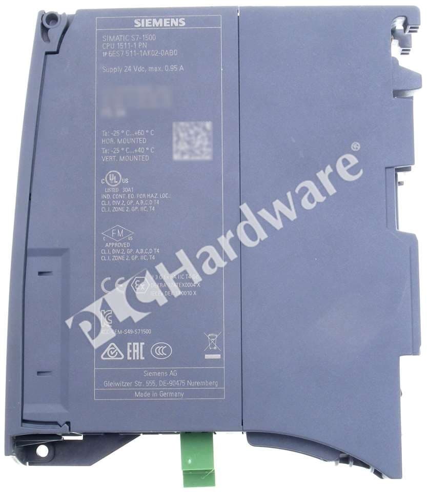 Siemens 6ES7511-1AK02-0AB0 6ES7 511-1AK02-0AB0 S7-1500 CPU 1511-1 PN Processor 6