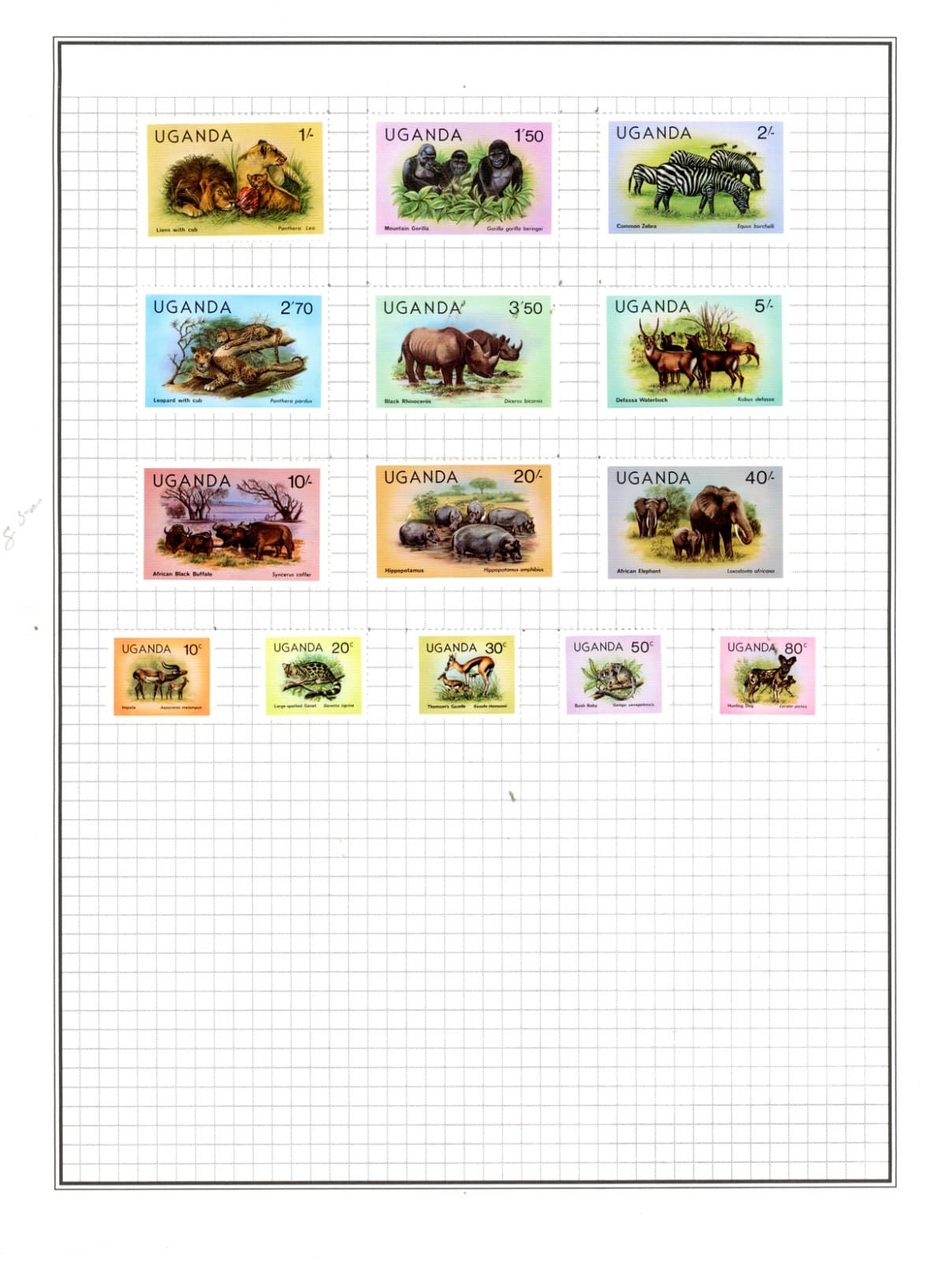 UGANDA--Lot of 94 Stamps & 3 Souvenir Sheets Mounted On Pages 4