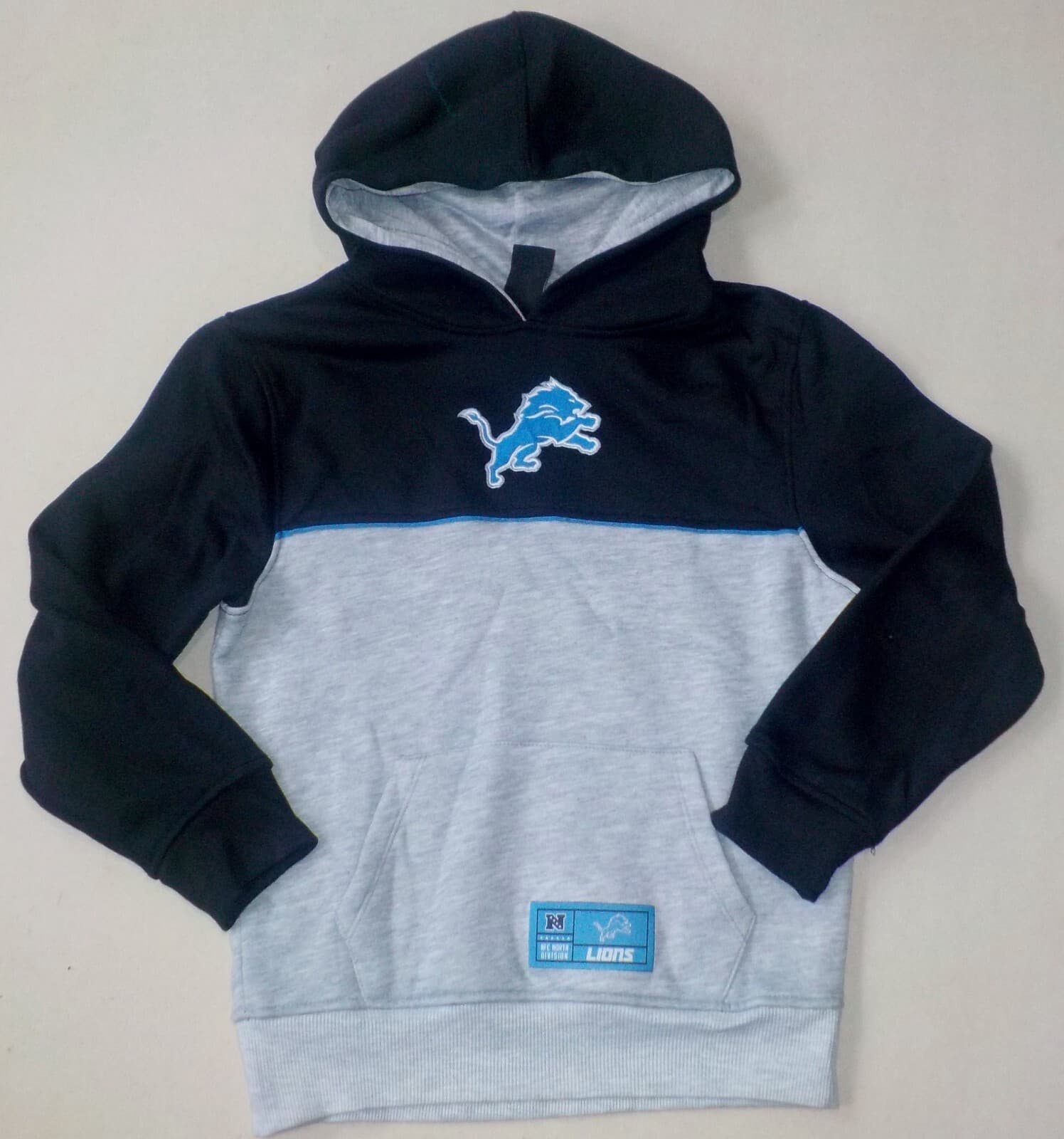 DETROIT LIONS YOUTH SWEATPANTS HOODIE 2 PC SET S M L NWT POLYESTER BLACK 2