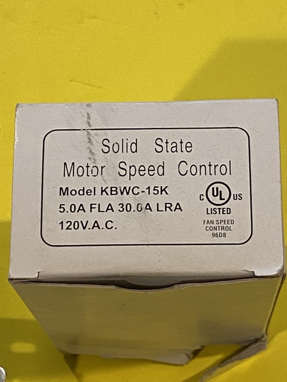 NEW KB Electronics KBWC-15 K Motor Speed Control, 5.0A, 120 VAC, 30.0 LRA 2
