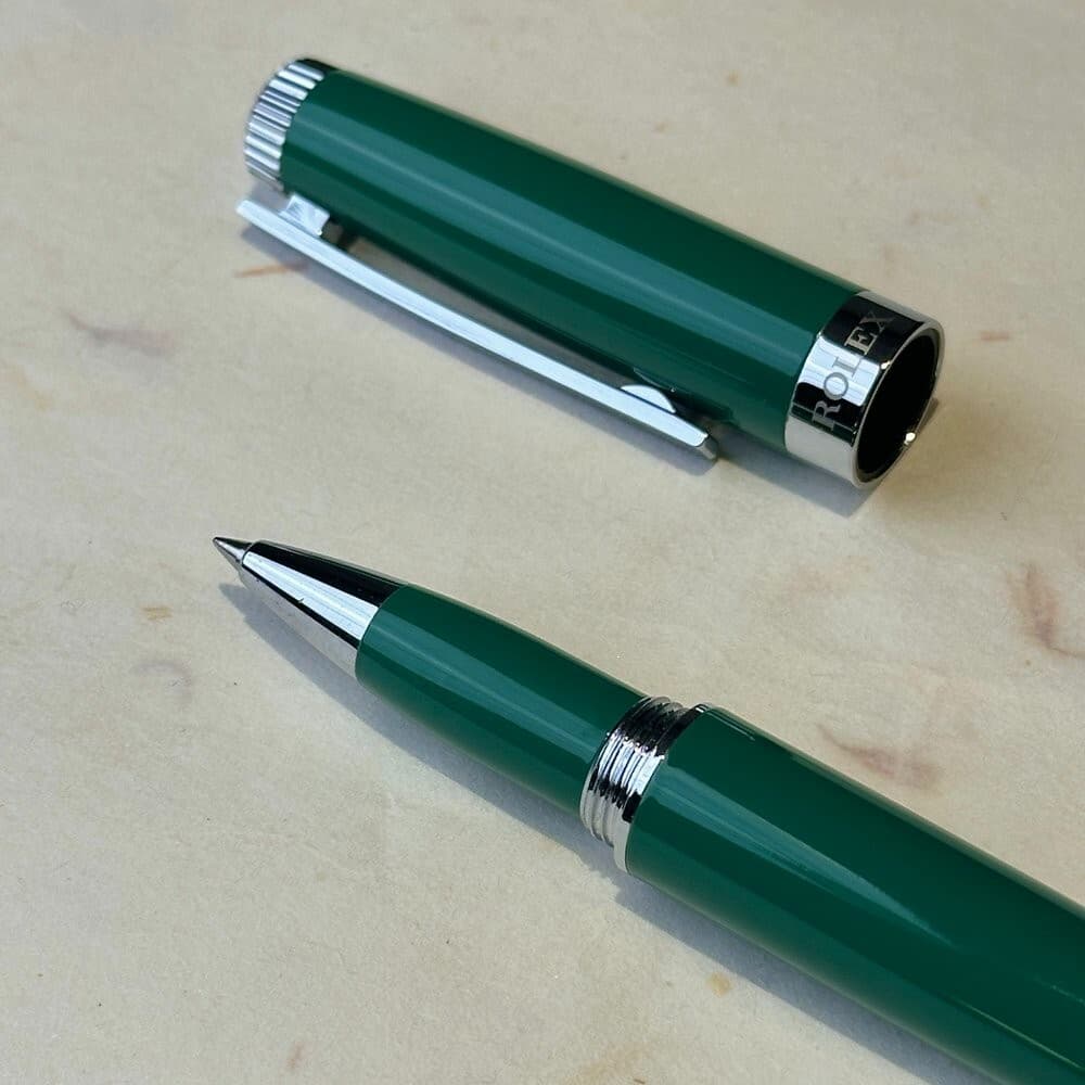 Rolex VIP Rollerball Pen NEW RARE Novelty Collectible Pen (Green/Silver) 5