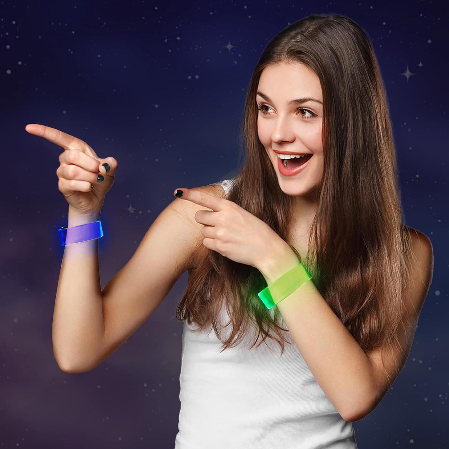 Led Light Up Bracelets with Clasp, Glow in the Dark Party Supplies Neon Rave ... 4