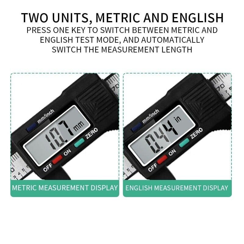 6" 150mm Digital Caliper Micrometer LCD Gauge Vernier Electronic Measuring Tool 6