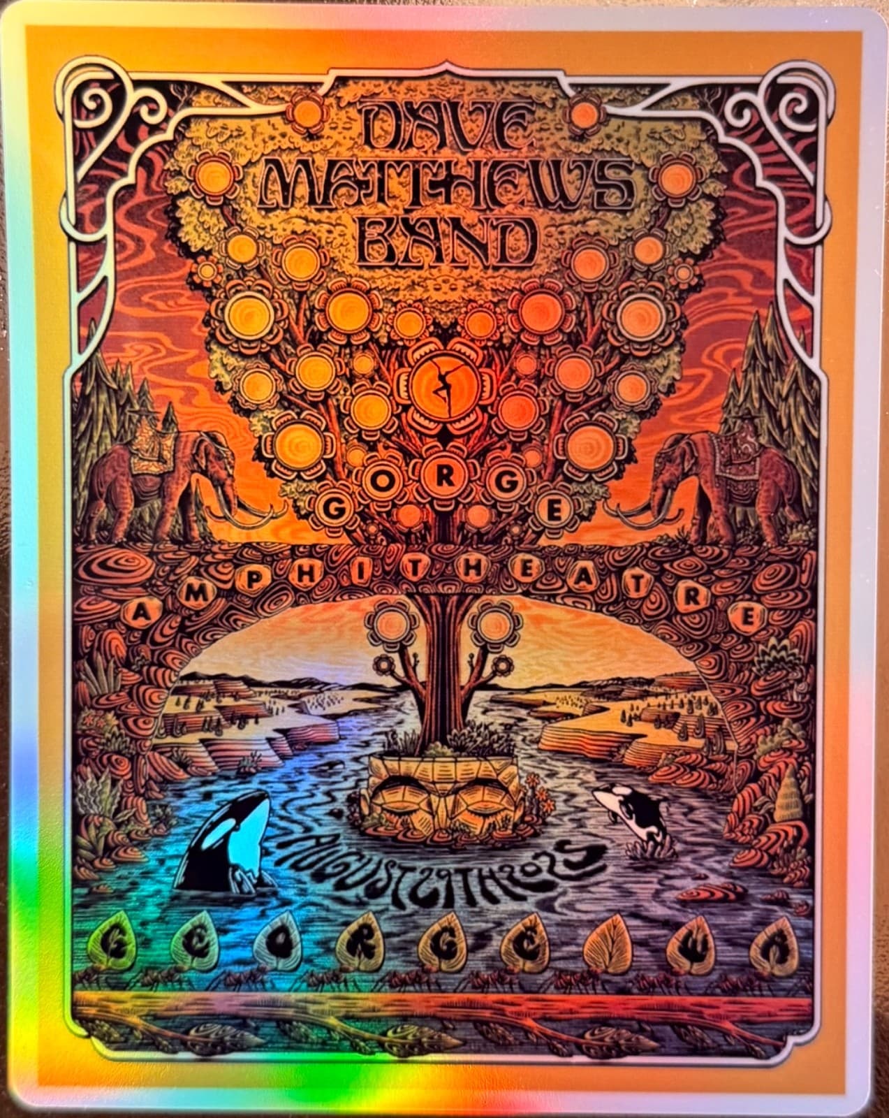 DAVE BAND THE GORGE GEORGE WA POSTER/STICKER AUGUSR 29TH 2025 2