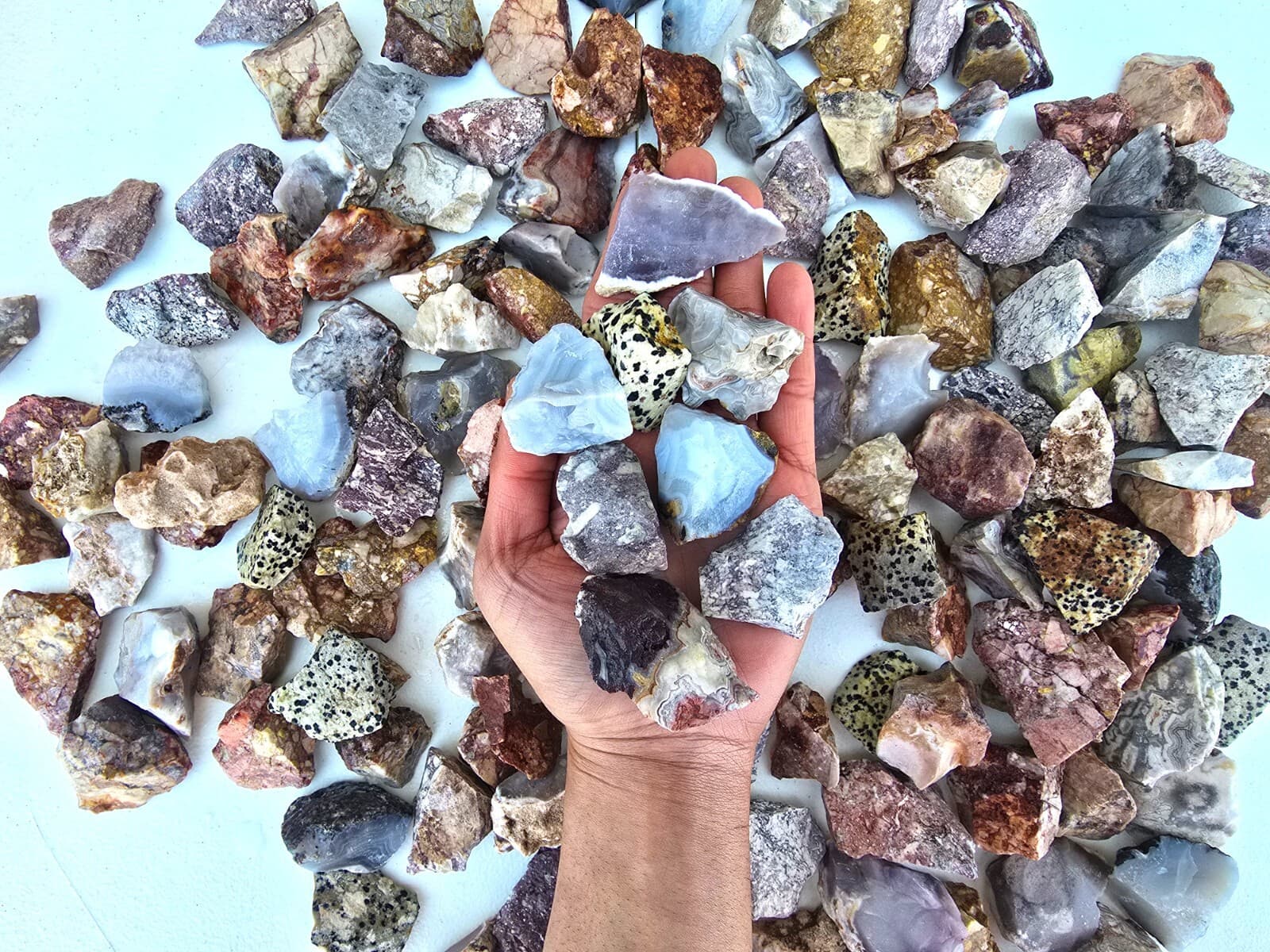 Mexico Crystals Mix Raw Rough Stones Bulk Lot for Tumbling Healing Collecting