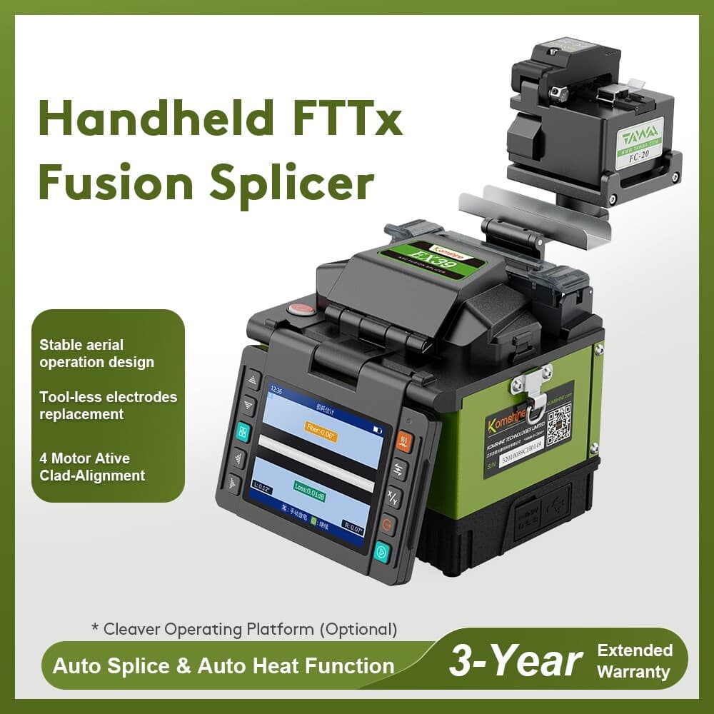 Fttx Mini Fiber Optic Fusion Splicer Komshine EX39 with One Pair of Electrode 5