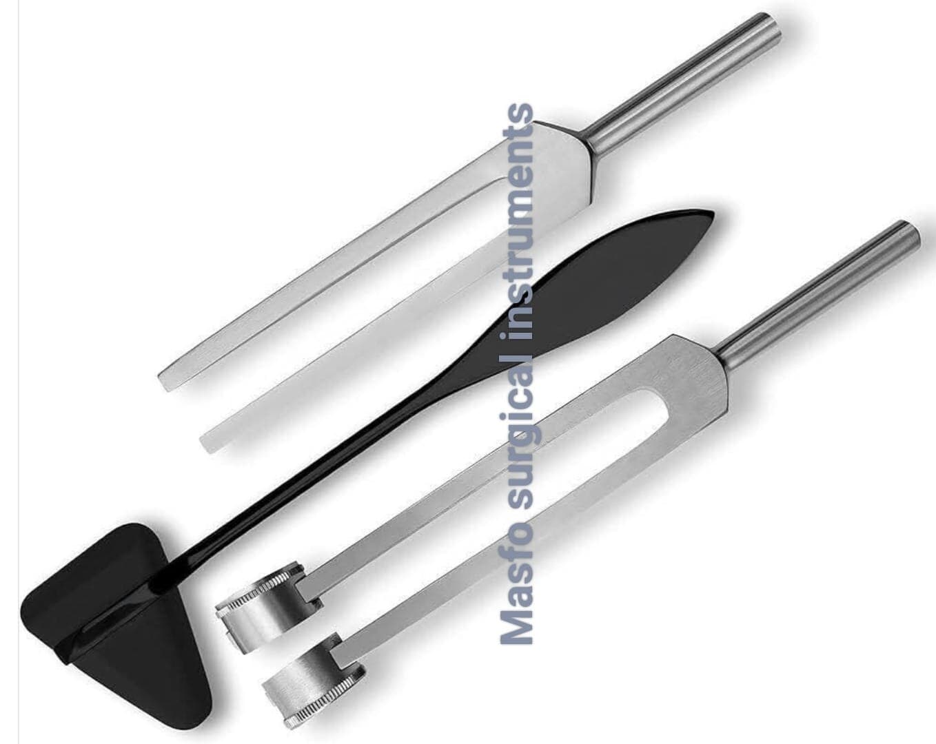Aluminum Sensory Tuning Forks c 128,512+Taylor Percussion Hammer Diagnostic kit 4