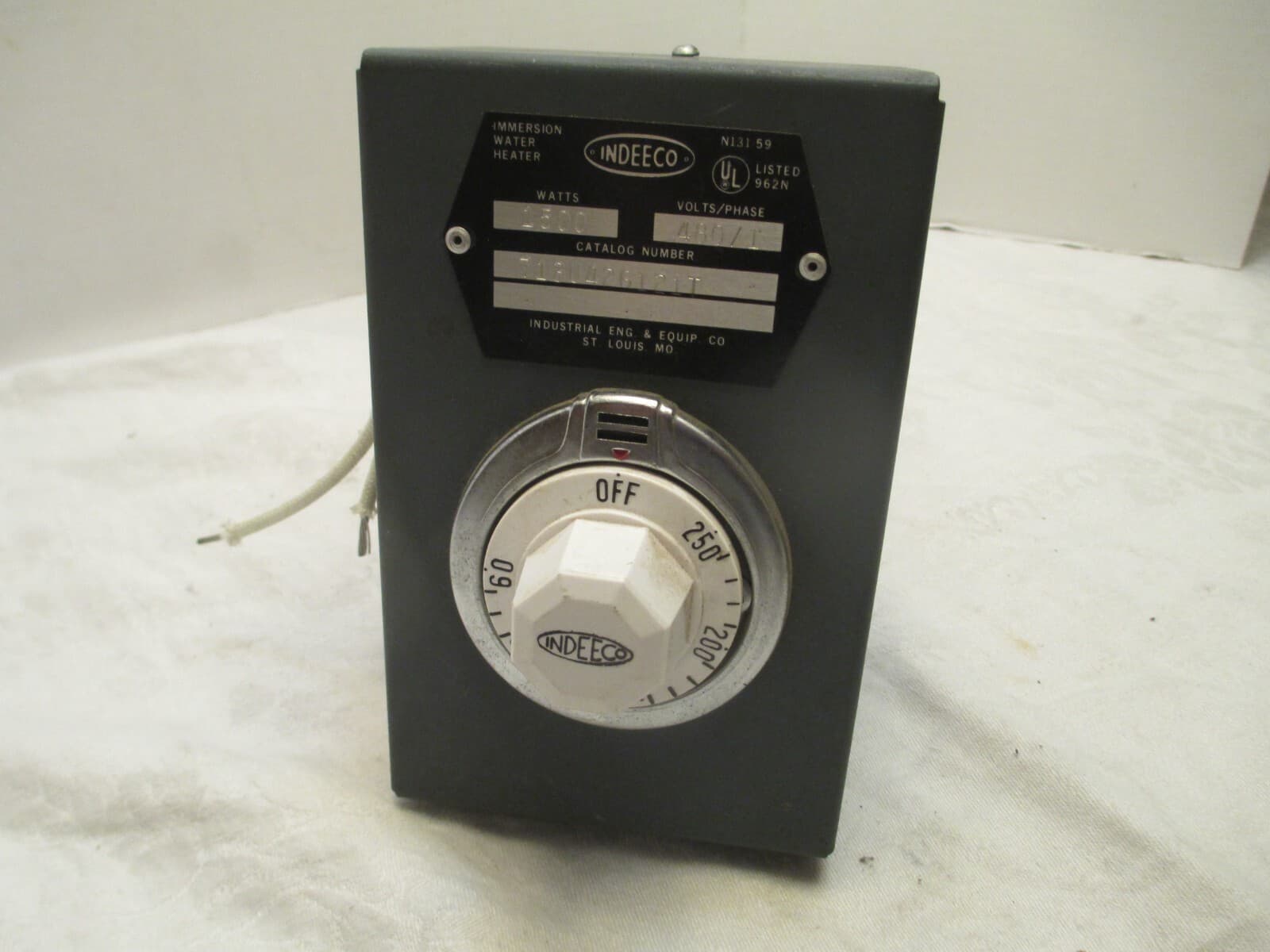 INDEECO Immersion Water Heater 1500 Watts 480 Volt 713U426121T (USED)