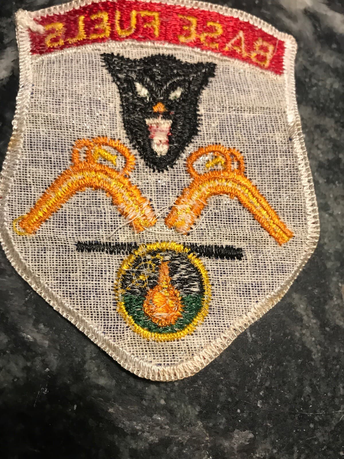 Base Fuels US Air Force USAF Squadron Patch Rare Vtg Vietnam 70s 3” Cat 5