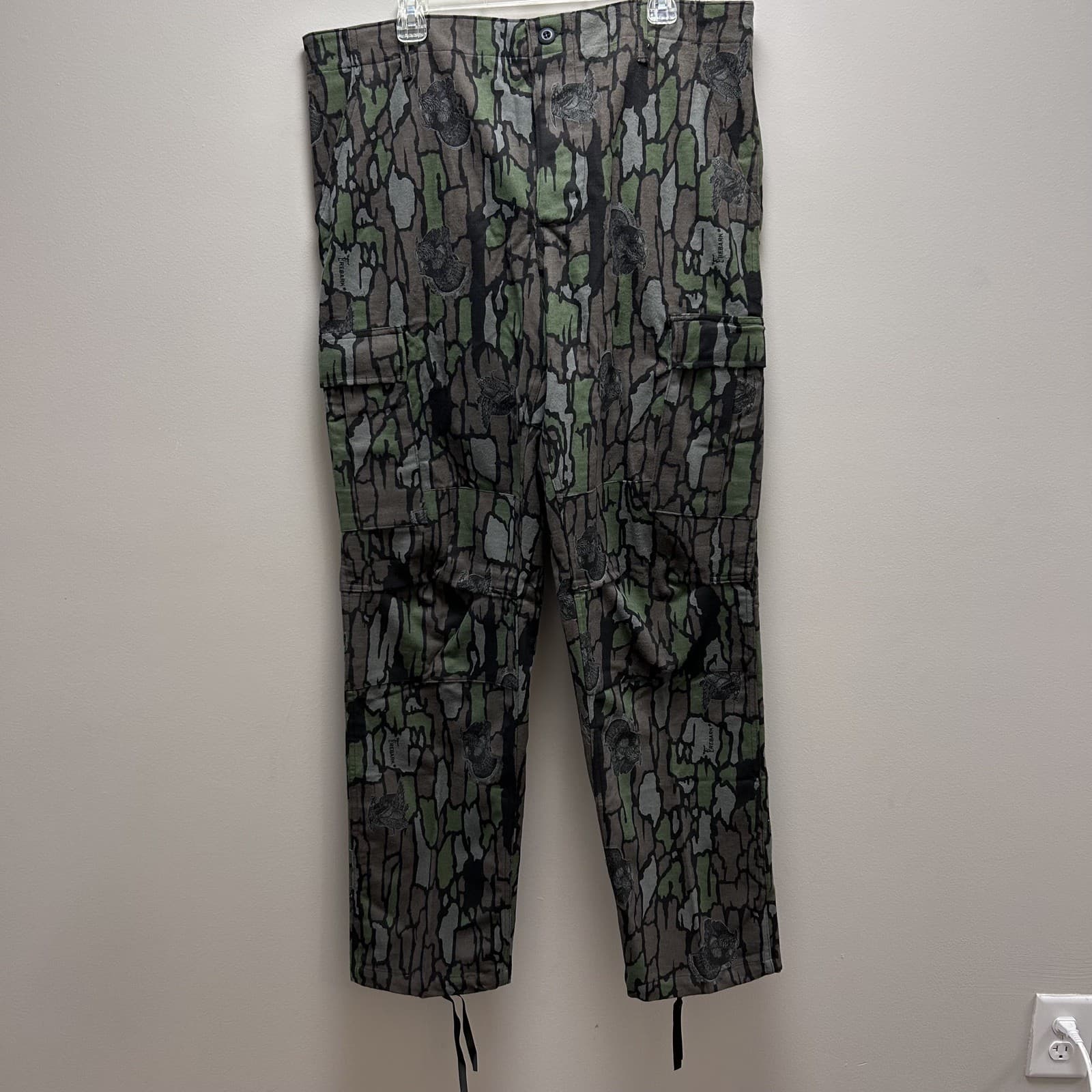 Trebark Turkey Camo Hunting Vintage Shirt Cargo Pants Set Cotton Large Long 4