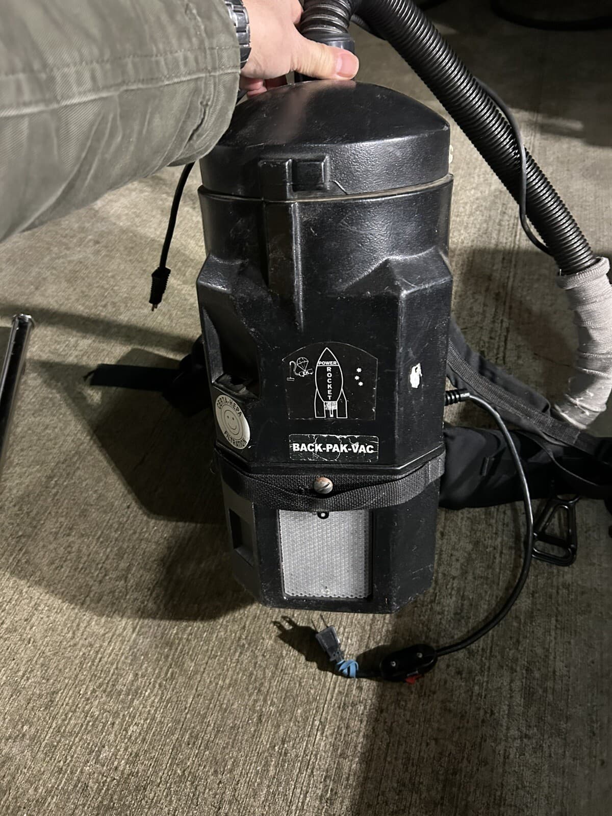 Electro-Klean Power Rocket BACK-PAK-VAC Backpack Vacuum Cleaner Model EK-LR9623 4