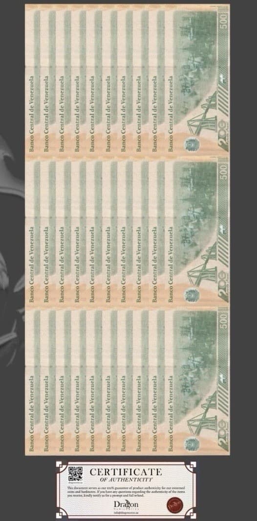 VENEZUELA 500 DIGITALES, 30 Banknotes 2023 CIR 500 Million Bolivars COA USA 2