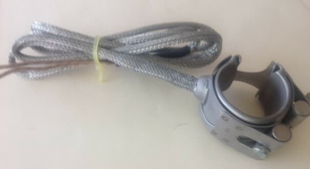 Fast Heat Band Heater 1.25" Dia. x 1" Wide 200 Watts 240 Volt 22" SS Braided