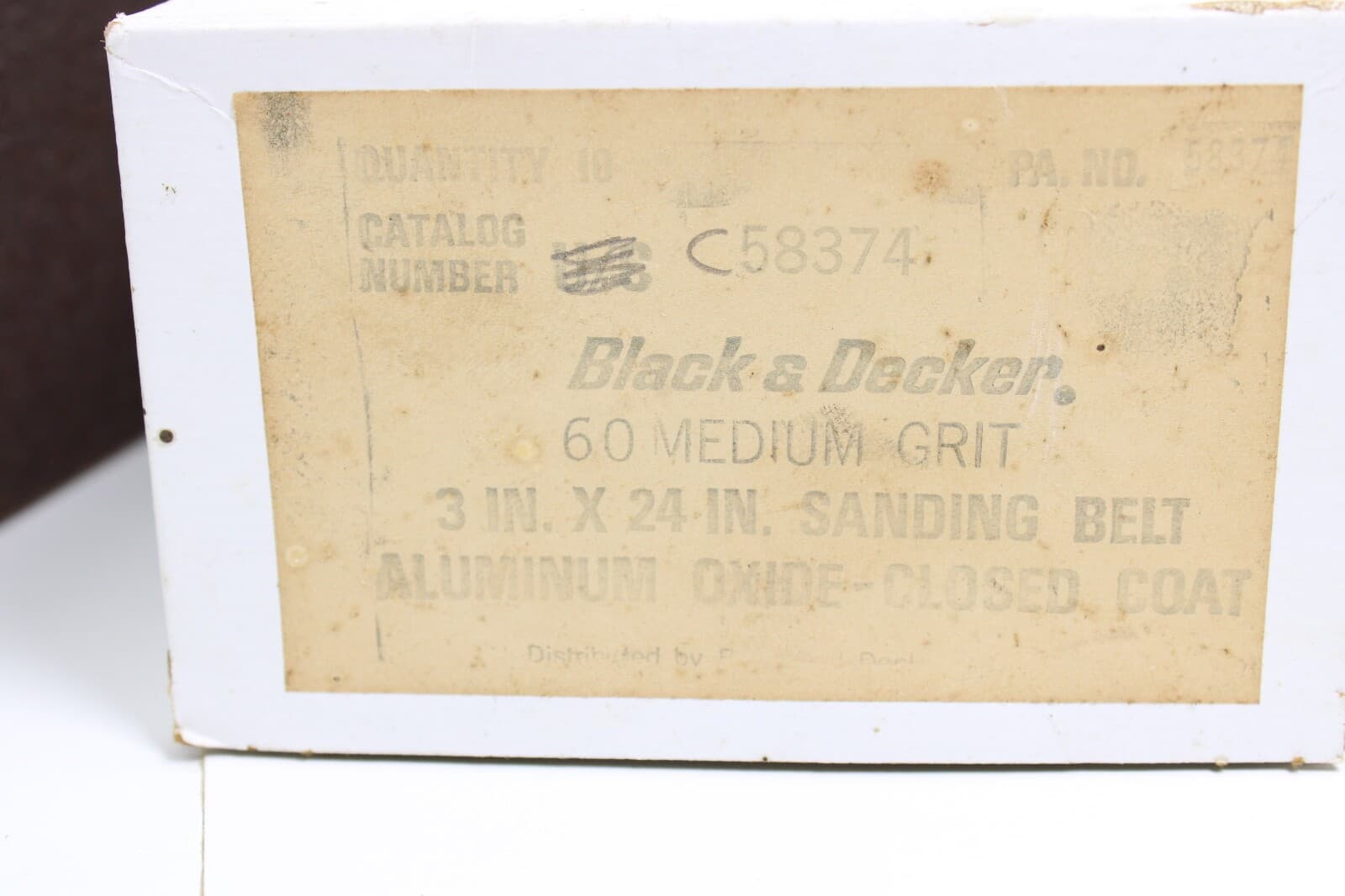 Black & Decker 58374 3" X 24" Sanding Belts 60 Grit (Box of 10) NOS 3
