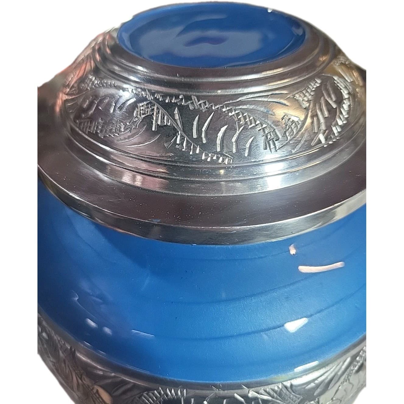 Ayerloom Blue Cast Urn For Loved Ones Ashes, Large, 11inx7in 3