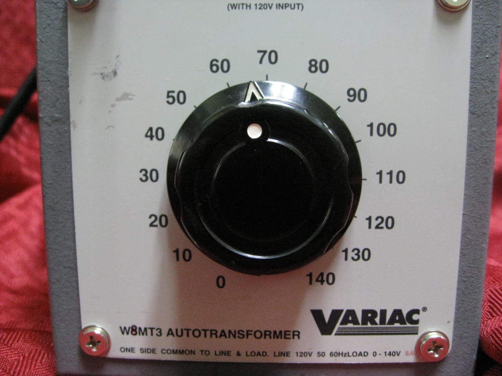 General Radio Variac W8MT3 Autotransformer Load 0-140V 10A grounded bench supply 5