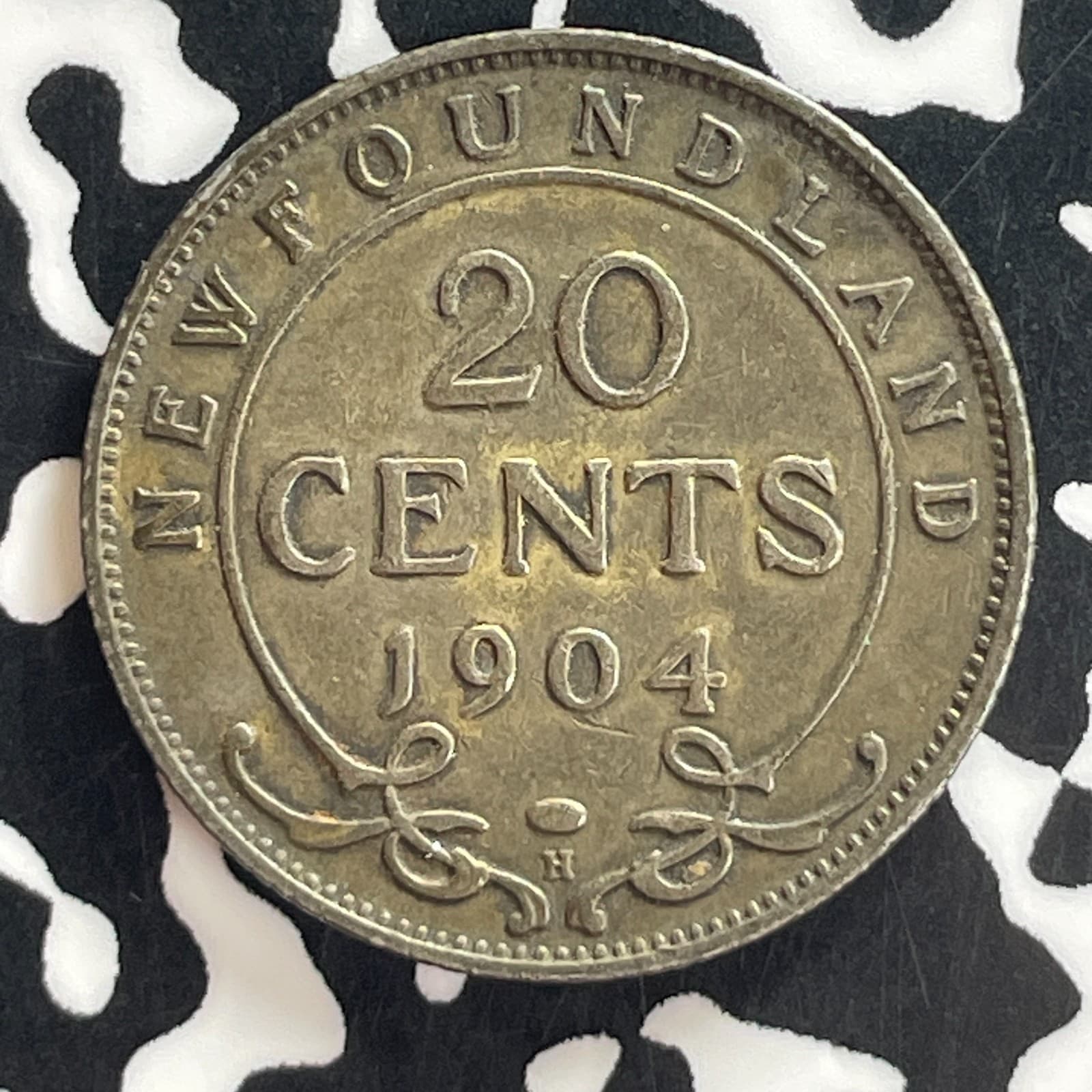 1904-H Newfoundland 20 Cents Lot#T7681 Silver!